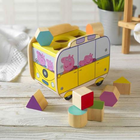 Personalised Peppa Pig Shape Sorter Camper Toy Extra Image 1